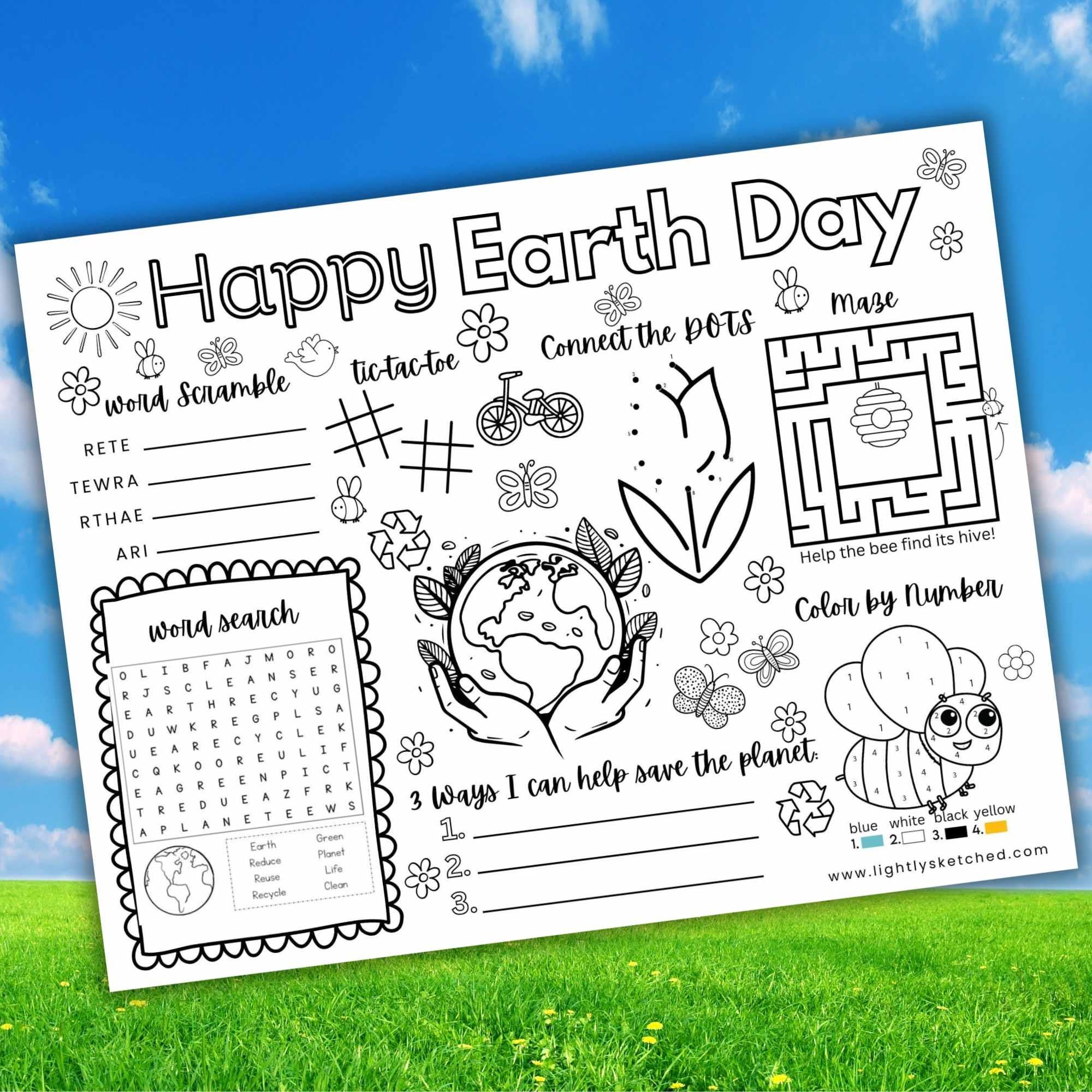 41 Easy Earth Day Crafts And Activities For Kids 17 Earth Day Printable, Earth Day Activity Placemat, Earth Day…