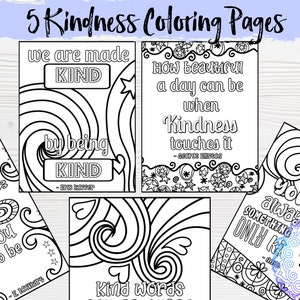 Kindness Coloring Pages/Digital/Instant Download/Teaching Kindness/Promote kindness in the classroom/Kindness Activities/Set 8