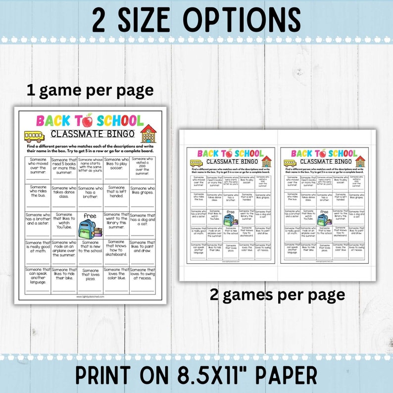 Back to School Classmate Bingo Game, First Day of School Activity, Back ...