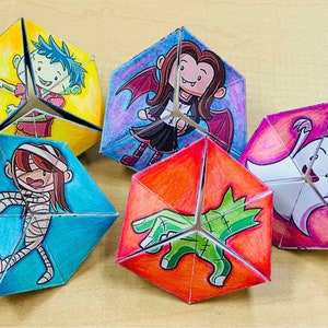 Halloween Kaleidocycles | Halloween Craft | Kaleidocycle Craft | Paper Craft | Paper Toy | Fidget Toy | Digital Download | PDF Download