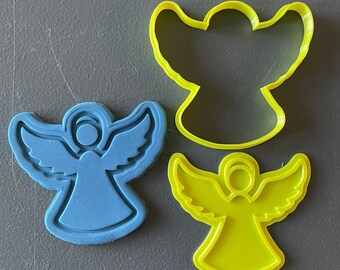 Simple Angel 2 cookie cutter  | Friends Birthday Gift | church and heavens | gift for mom | OOAK Gift | Fondant and Clay Press