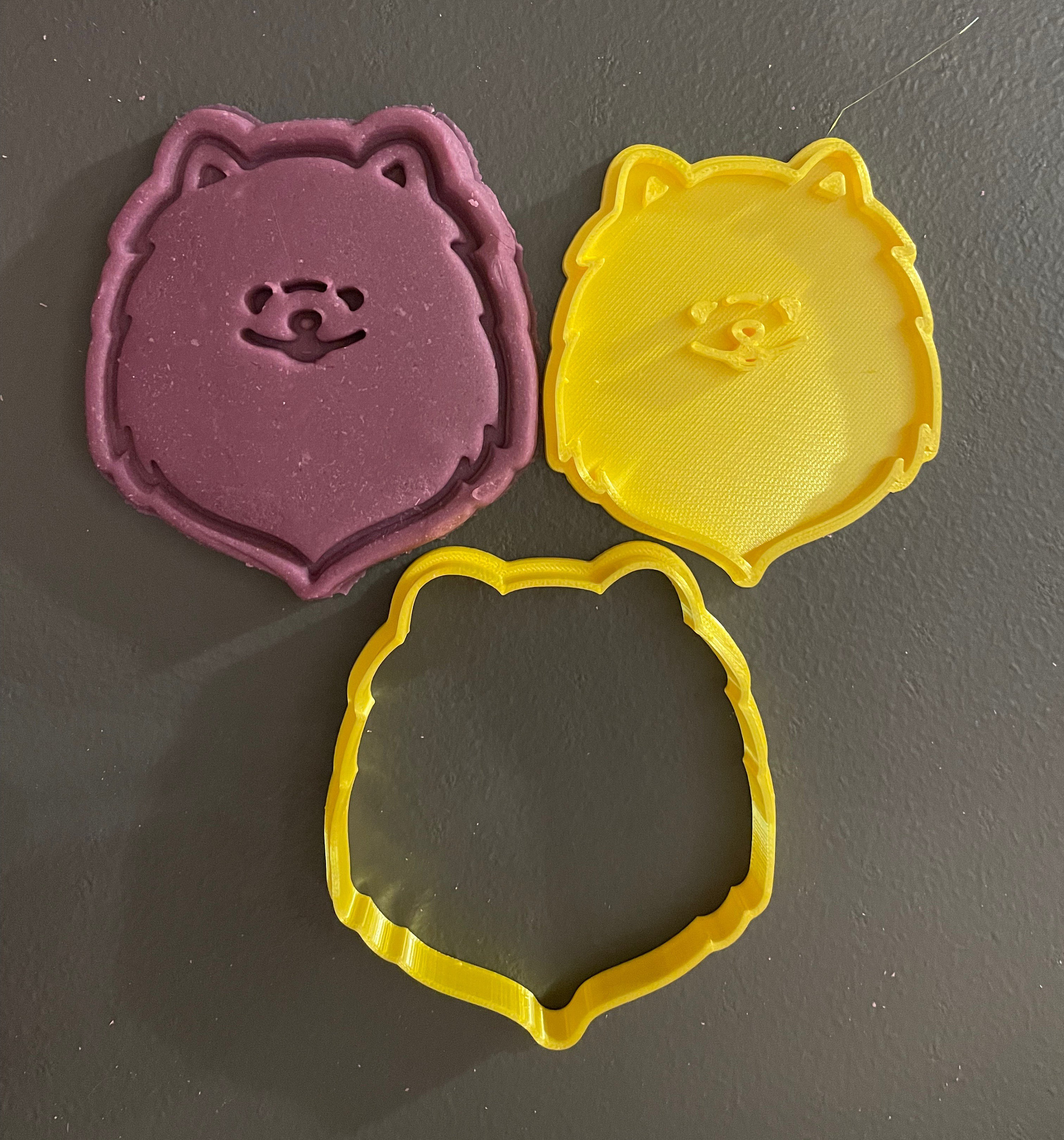 | à l'emporte-pièce de poméranie | biscuits pour chien cadeau d'anniversaire des propriétaires chiens cadeau ooak fondant et presse argile