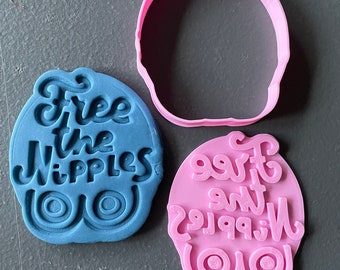 Free the nipples cookie cutter | Bachelorette gift | Stag party favourite | Gift for bestfriend | Birthday Present | breast Cancer Awearness