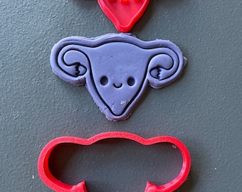 Cute uterus and ovaries cookie cutter