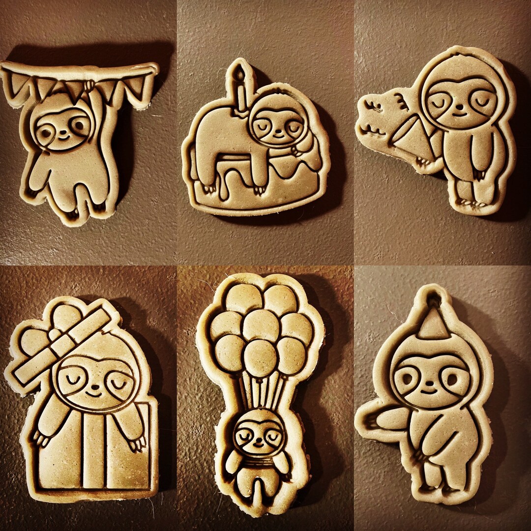 Sloth Party Pack Cookie Cutters 6 Pack of Sloths Perfect Gift for the Sloth Lover Kids Birthday