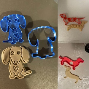 Dachshund 3 pack cookie cutters | Dog Cookie Cutter | Dog Birthday Gift | Dog Owners | OOAK Gift | Fondant and Clay Press