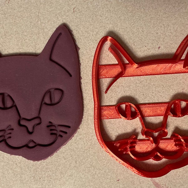 Kitty cookie cutter | Cat birthday gift | Cat owners | OOAK Gift | fondant and clay press