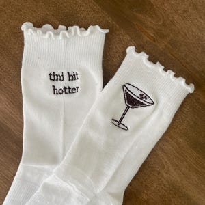 Pilates Socks | Customized | expresso martini | Monogrammed Personalized Initials | Yoga Work Out Grippy Socks  Socks