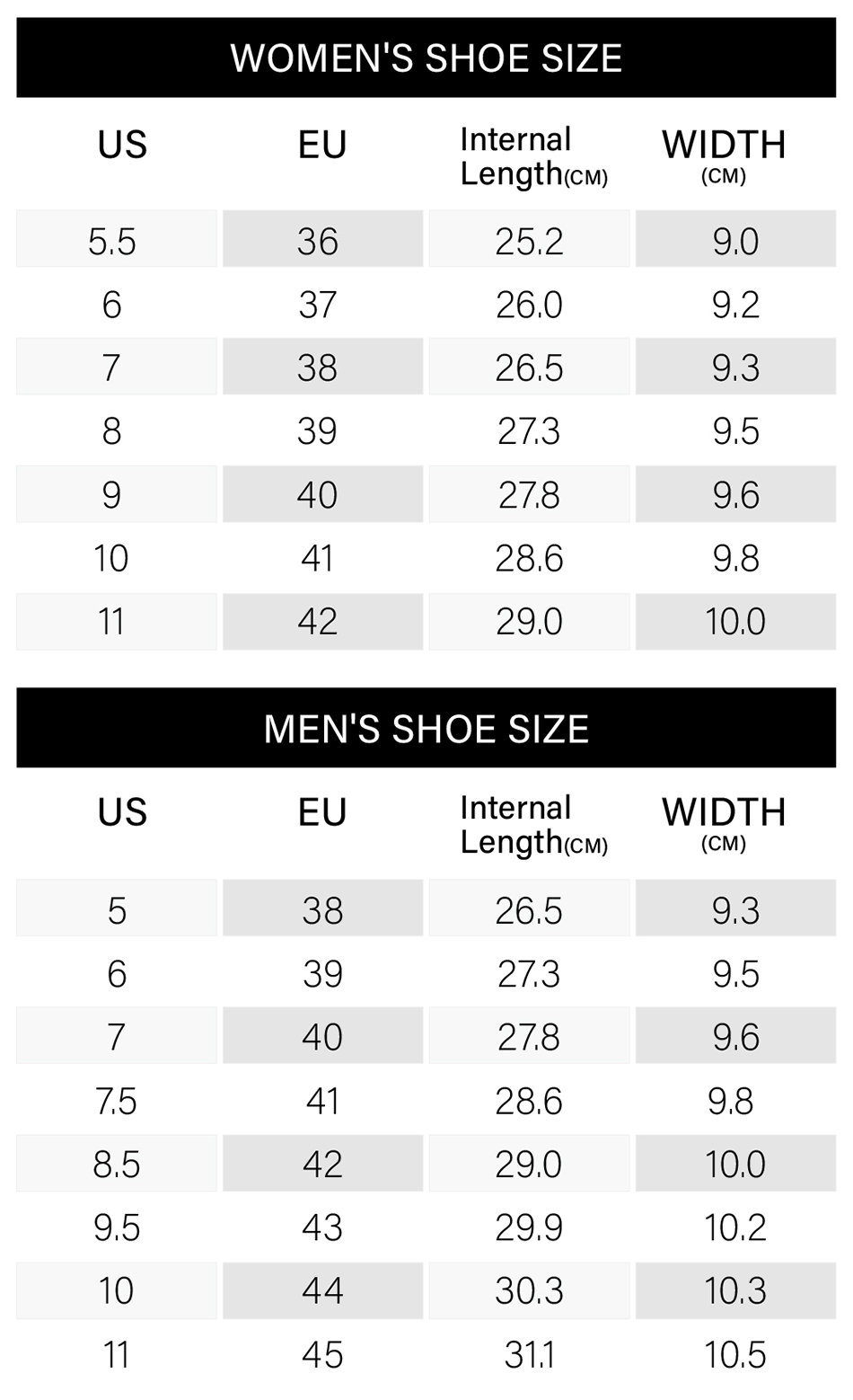 women's us to euro shoe size