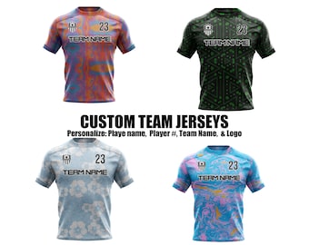 Fully Custom Team  Soccer Jersey From Scratch | Personalize with Name, Number, & Logo