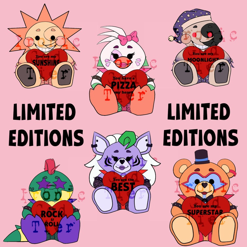 Valentine FNAFSB Stickers Etsy