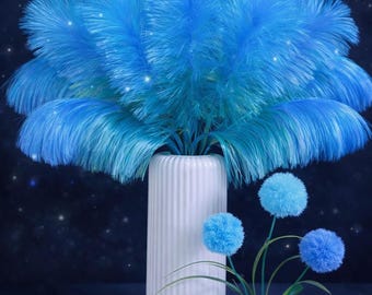 Satin Ostrich Feathers – Luxury Wedding Centerpiece Decor, Event Party Supplies
