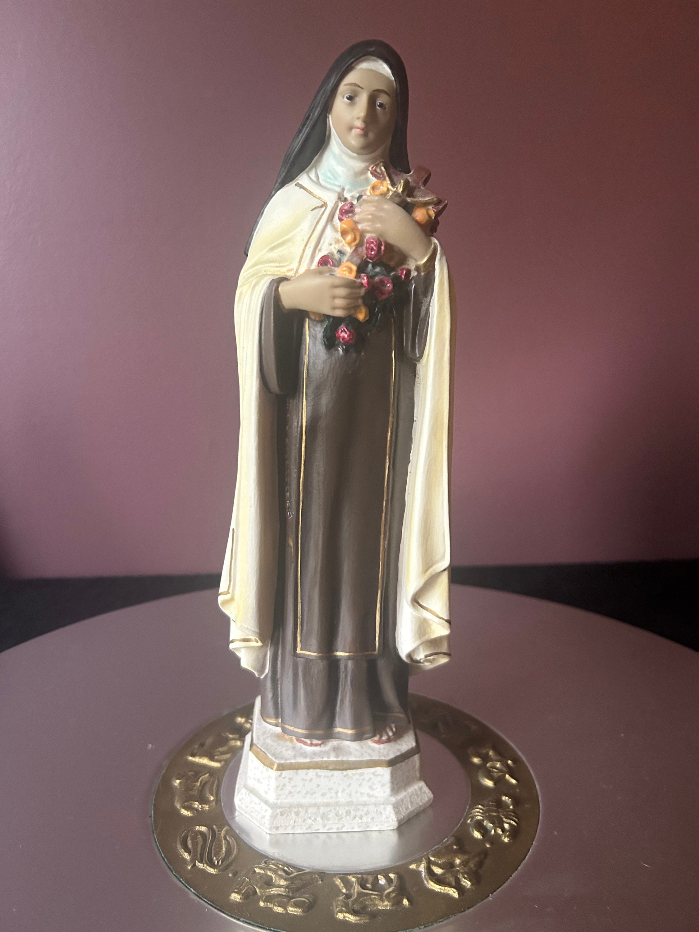 Vintage Nun Holding Crucifix - Religious Home Decor Holy Home