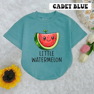 Little Watermelon Baby Romper Short Sleeves, Summer Fruit Romper, Watermelon Baby Bodysuit, Vegan Baby Outfit