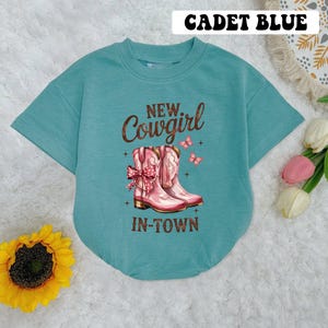 New Cowgirl In Town Baby Romper Short Sleeves, Western Cowgirl Baby Bodysuit, Country Rodeo Romper, Cowgirl Baby Outfit