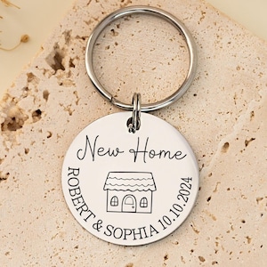 Our First Home Keychain, New Home Gift, Gift for New House, First Home Keyring, Matching Gift, Housewarming Present Keyring, Moving in Gift