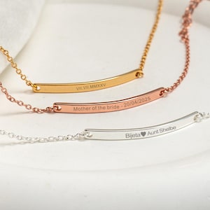 Personalized Name Bar Bracelet,Minimalist Bracelet for Women,Engraved Bracelet,Custom Gold Bangle,Bar Jewelry,Bridesmaid,Mother&#39;s Day Gift