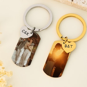 Personalized Photo Keychain, Couples Keychain, Custom Couples Photo, Anniversary Gift, Valentine's Day Gifts, Gift For Boyfriend, Girlfriend
