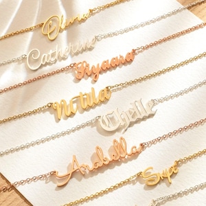 Personalized Name Necklace, Custom Gold Name Jewelry, Necklace For Woman, Personalized Gift For Her, Gift for Girlfriend, Mom, Aunt, Grandma