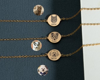 Bracelet personnalisé de portrait d’animal de compagnie, bracelet commémoratif pour chien de chat, bracelet personnalisé, bracelet photo, cadeaux commémoratifs, cadeau personnalisé, fait à la main, souvenir
