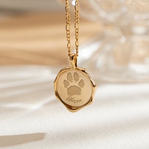 Paw Print Necklace,Custom Pet Necklace,Your Actual Pet Paw Print Necklace,Dog Paw Necklace,Cat paw Necklace,Memorial Loss,Pet Lover Gift
