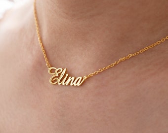 Mother's Day Gift,Personalized Name Necklace,Custom18k Gold Name Jewelry,Necklace For Woman,Personalized Gift For Her,Bridesmaid Gifts