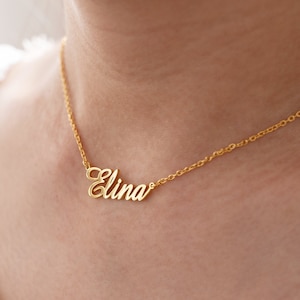 Mother's Day Gift,Personalized Name Necklace,Custom18k Gold Name Jewelry,Necklace For Woman,Personalized Gift For Her,Bridesmaid Gifts