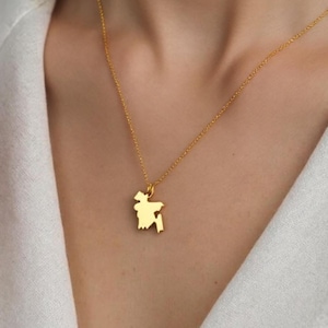 Custom Any Map Necklace, Necklace Gift for Her, Country Map Gift Personalized Jewelry, Long Distance Gift, Leaving Home Gift for Daughter