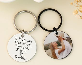 Custom Photo Keychain,Drive Safe Keychain,Personalized Gift for Boyfriend, Husband, Gift for Him,Anniversary Gifts for Men,Christmas Gift