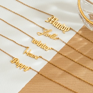 Personalized Name Necklace,Custom Name Necklace,Custom Name Jewelry For Mom,Dainty Necklace,Birthday Gift For Mom,Mother's Day Gift image 8