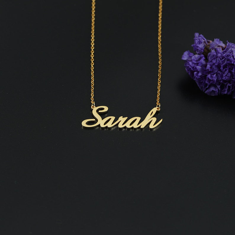 Personalized Cursive Name Necklace,Dainty Name Necklace,Charm Pendant Necklace,Gifts For Woman,Custom Gifts For Mom,Mothers Day Gifts image 8