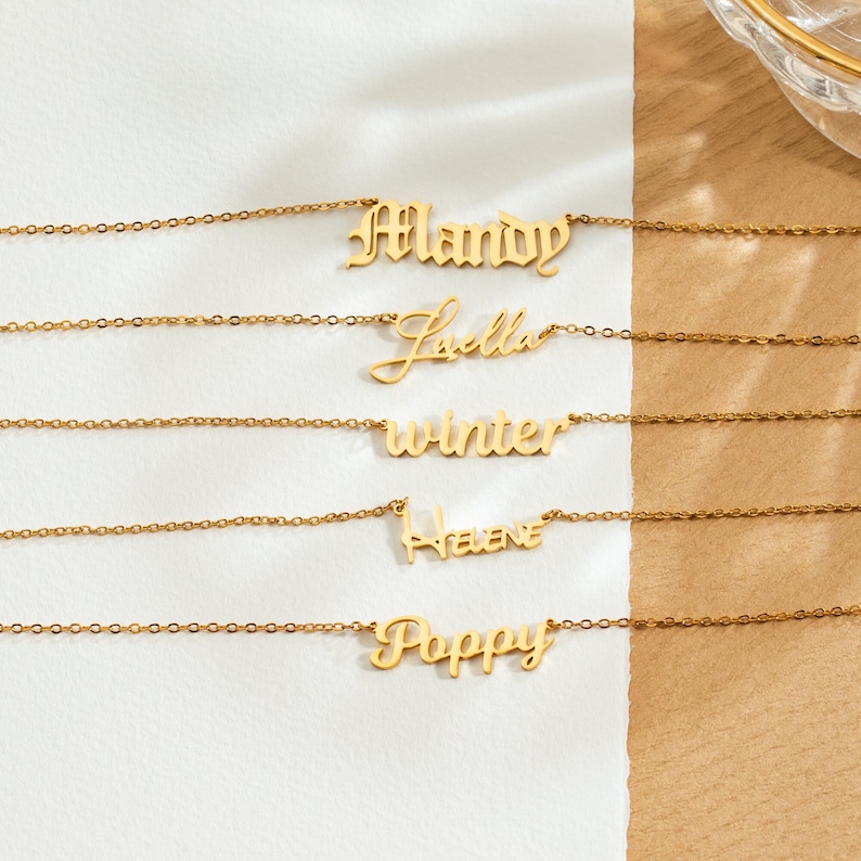 Personalized Name Necklace,Custom Name Necklace,Custom Name Jewelry For Mom,Dainty Necklace,Birthday Gift For Mom,Mother's Day Gift image 1