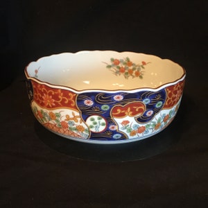 Vintage OMC Asian Decor Porcelain Bowl