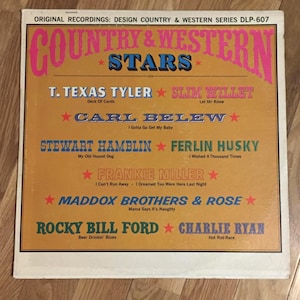 Vintage Vinyl Record Country & Western Stars