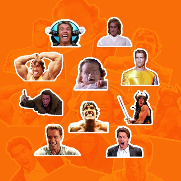 The Many Faces Of Arnie Sticker Set