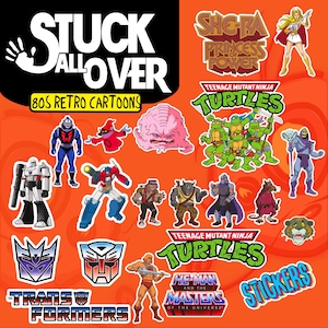 80s Retro Cartoon Sticker Packs