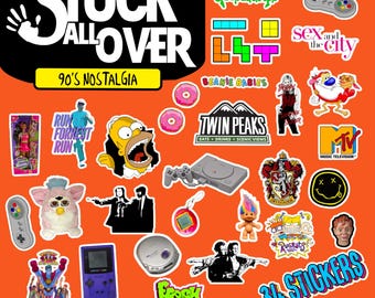 90er Jahre Nostalgie Mega Sticker Pack