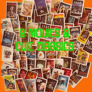 B Movie &  Cult Classics Movie Poster Mini Sticker Packs