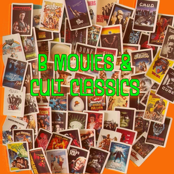 Lots de mini-autocollants pour affiches de film B Movie & Cult Classics