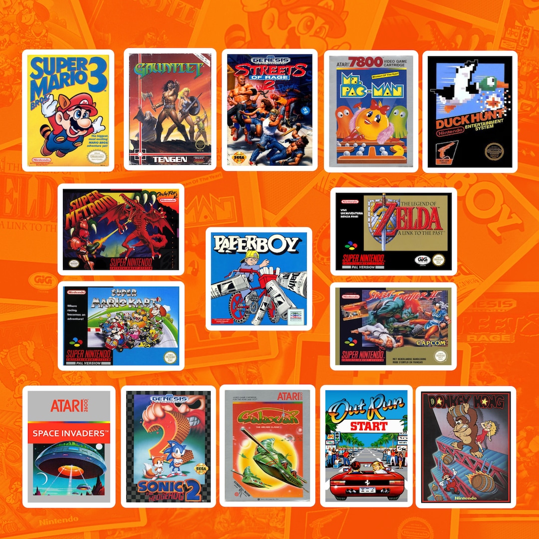 Retro Games Box Art Pack Etsy