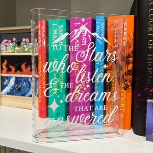 ACOTAR AND TOG bookvase  *acrylic* size 6W 8H