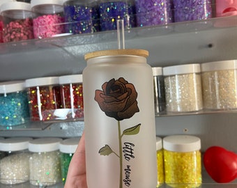 Haunting Adeline “little mouse” rose cup 16 oz glass frosted cup!