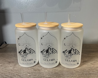 ACOTAR velaris city of starlight 16 oz frosted cup