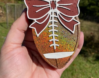 Coquette Bow Football Car Freshie: Deliciously Scented