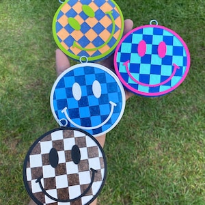 Perfume para coche Checkered Smiley: Deliciosamente perfumado imagen 1