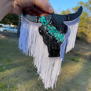 Aztec Bull Car Freshie: Turquoise Stone, Scented