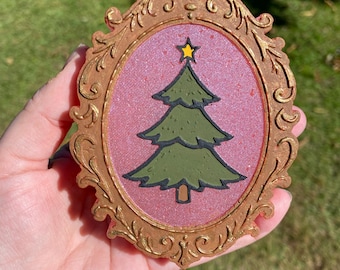 Christmas Tree Frame Car Freshie: Deliciously Scented