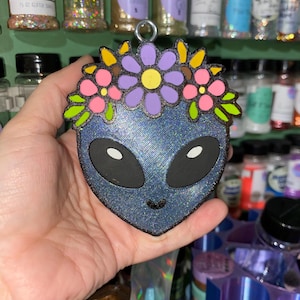 Floral Alien Car Freshie: Deliciously Scented