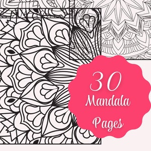 Mandala Coloring Pages 30 Pages
