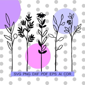 Laser Cut Wildflower SVG: Plywood Flower Bouquet (Digital File)